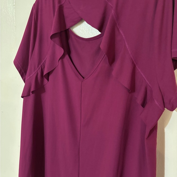 Women's Purple Peekaboo Back Top - Picture 4 of 5